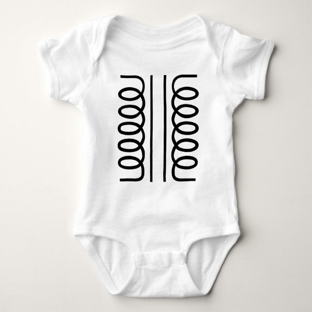Body Para Bebê Transformador elétrico - Preto (Frente)