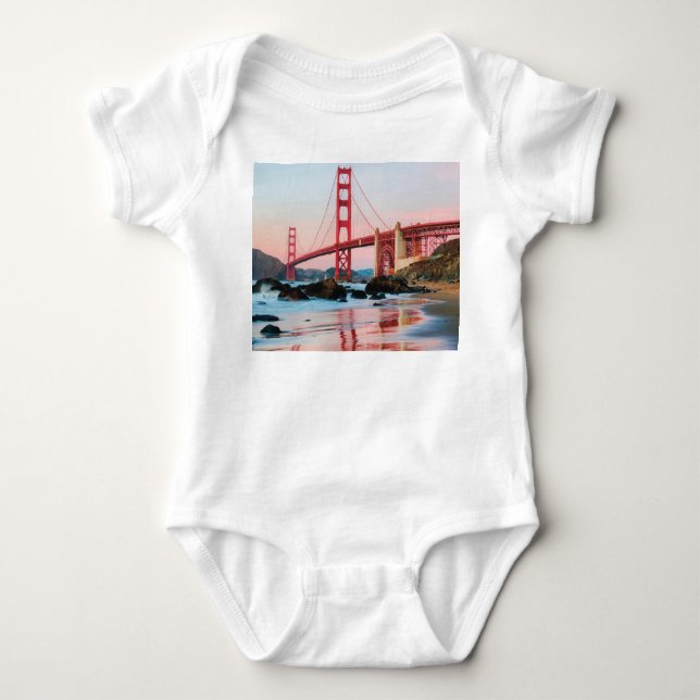 Body Para Bebê travesseiro decorativo da ponte ouro (Frente)