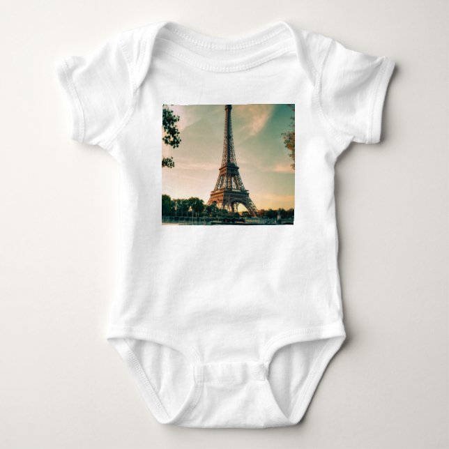 Body Para Bebê Travesseiro decorativo da torre Eiffel (Frente)