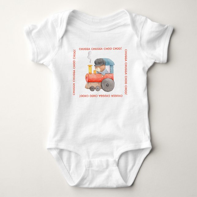 Body Para Bebê Trem de Urso de Chuchu Chuchu (Frente)