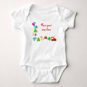 Body Para Bebê Trem feliz dos miúdos