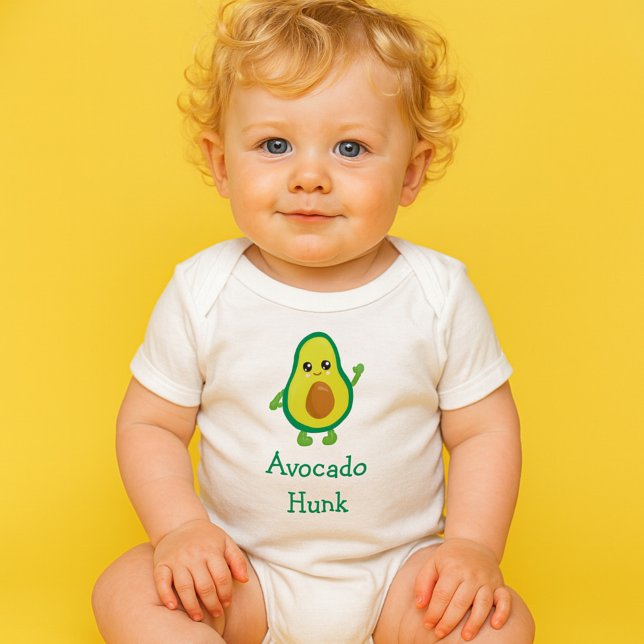Body Para Bebê Trendy Cute Avocado Hunk (Criador carregado)