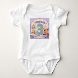 Body Para Bebê Três Meses de Descoberta – Pequeno Marco do Bebê