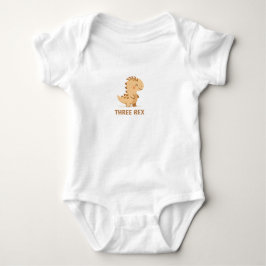 Body Para Bebê Três Rex Dinossauro Bonito Pun - Dinossauro Kawaii