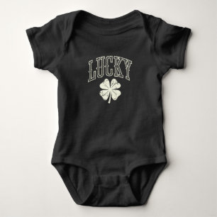 Body Para Bebê Trevo da Sorte Vintage Dia de São Patrício 