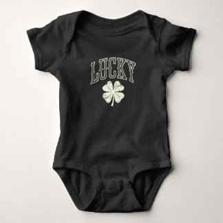 Body Para Bebê Trevo da Sorte Vintage Dia de São Patrício