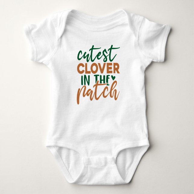 Body Para Bebê Trevo Mais Fofo do Canto St Patrick's-60863 (Frente)