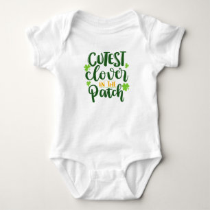 Body Para Bebê Trevo Mais Fofo do Remendo St Paddy Citação Divert