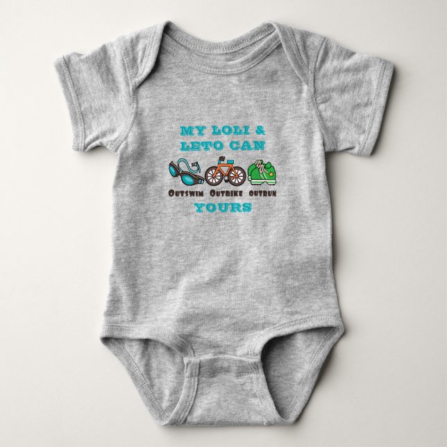 Body Para Bebê Triathlon Outswike Personalizado (Frente)