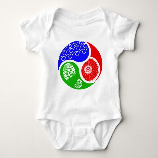 Body Para Bebê Triathlon TRI Yin Yang (Frente)