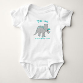 Body Para Bebê Tricerátops Brancos, Bebê-Bebê-Traje