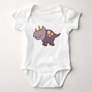 Body Para Bebê Tricerátops De Bebê Roxo Dinossaur Bebê Um Pedaço