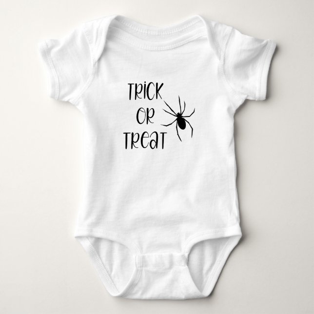 Body Para Bebê Trick or Treat (Com Aranha) (Frente)