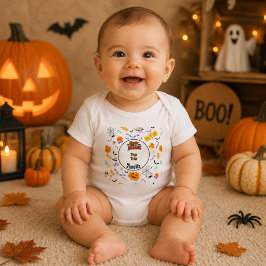 Body Para Bebê Trick or Treat Personalizado Fofo Halloween 