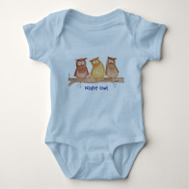 Body Para Bebê Trio de Corujas