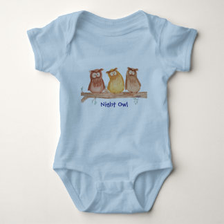 Body Para Bebê Trio de Corujas