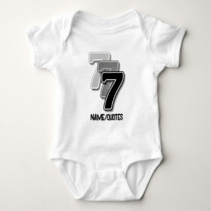 Body Para Bebê Triple Seven Gráfico – Arte Moderna Minimalista