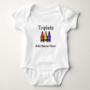 Body Para Bebê Triplets (Crayons)