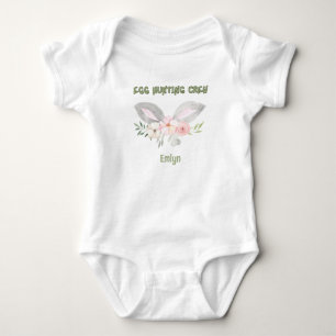 Body Para Bebê Tripulação De Caça De Ovos De Bebês Personalizada