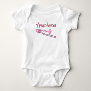 Body Para Bebê Trombone rosa