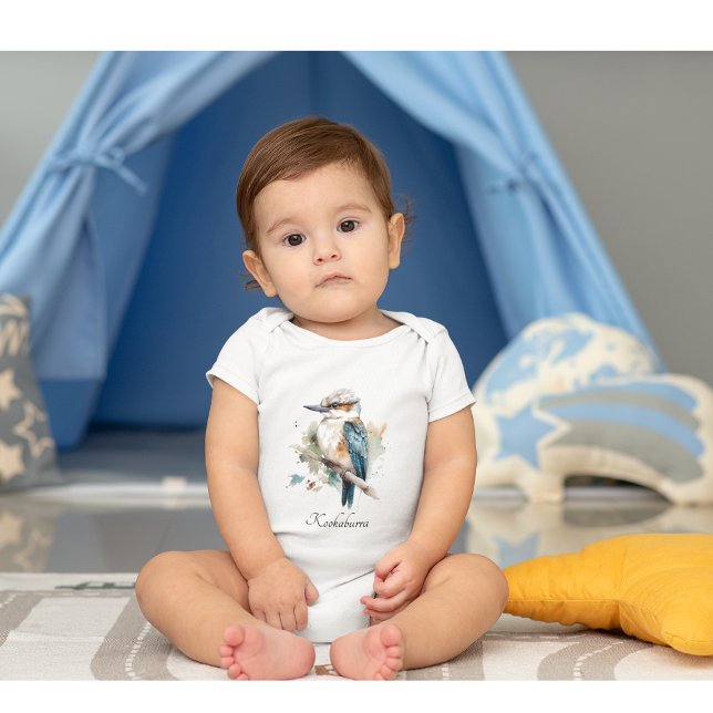 Body Para Bebê True Blue Kookaburra, personalizado (Criador carregado)