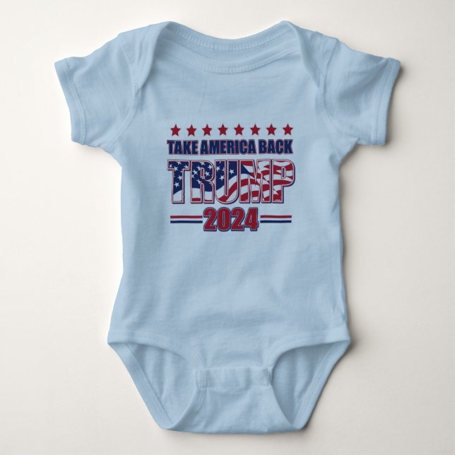 Body Para Bebê Trump 2024 Retire a América (Frente)