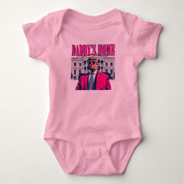 Body Para Bebê Trump Rosa de Volta para o Papai
