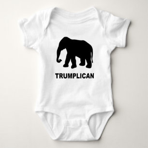 Body Para Bebê Trumplican popular Pro Donald Trump bold impressão