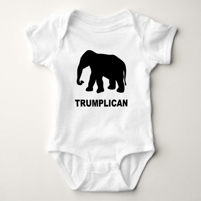 Body Para Bebê Trumplican popular Pro Donald Trump bold impressão (Frente)
