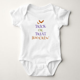 Body Para Bebê Truque ou Tratar Boo Crew Fora de Halloween