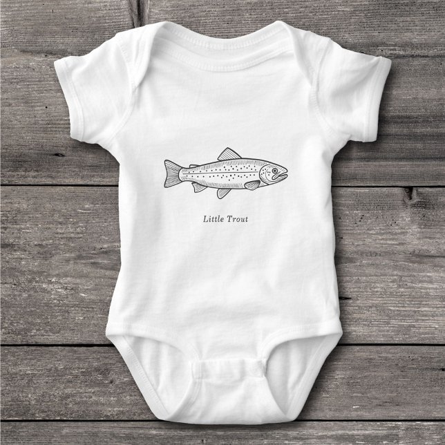 Body Para Bebê Truta (Trout baby bodysuit)