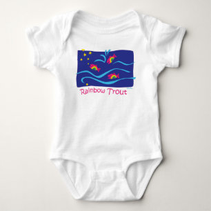 Body Para Bebê Truta de arco-íris