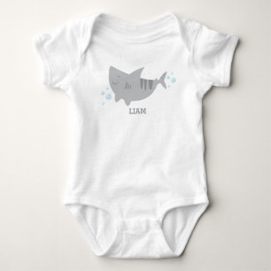 Body Para Bebê Tubarão-Tigre Bonito Onsie
