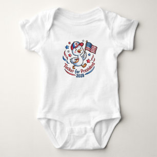 Body Para Bebê Tucker Para Presidente 2028 América Primeiro Patri