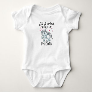 Body Para Bebê Tudo o que desejo é um Unicórnio