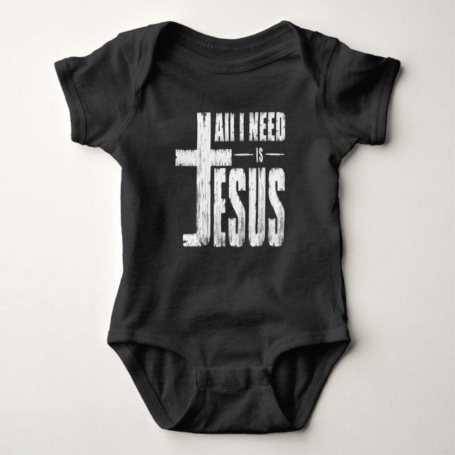 Body Para Bebê Tudo o que preciso é Jesus (Frente)