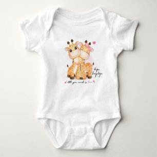 Body Para Bebê Tudo que você precisa é amor Baby Giraffe