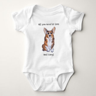 Body Para Bebê Tudo que você precisa é amor e corgi