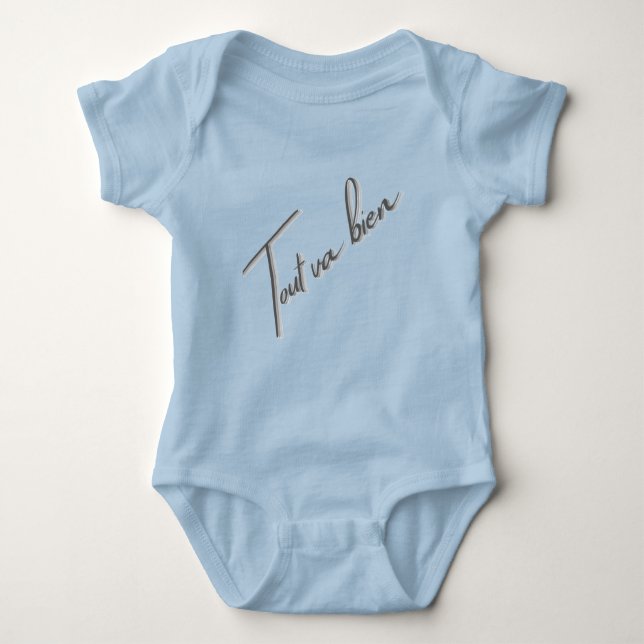 Body Para Bebê Tudo Vai Bem – Bodysuit de Bebê com Citação France (Frente)