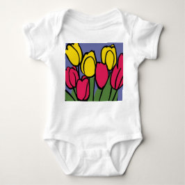 Body Para Bebê Tulipas de primavera