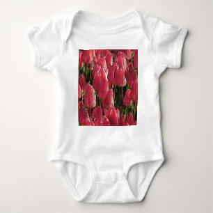 Body Para Bebê Tulipas Rosa Floral