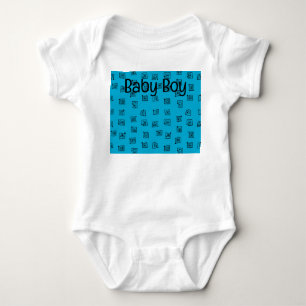 Body Para Bebê Turquoise Mazes