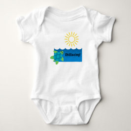 Body Para Bebê Turtle Chillaxxin Design - Baby Jersey Bodydress