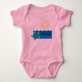 Body Para Bebê Turtle Chillaxxin Design - Baby Jersey Bodydress