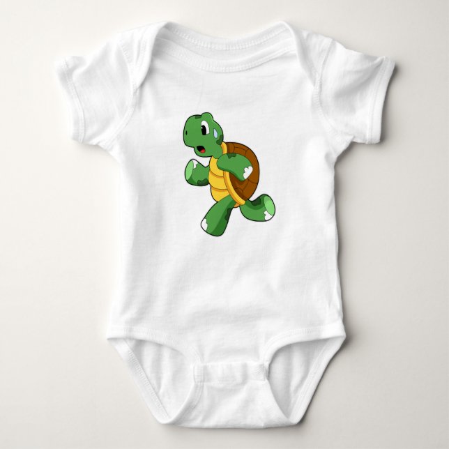 Body Para Bebê Turtle como Jogger em Runger (Frente)