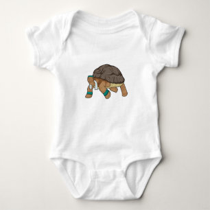 Body Para Bebê Turtle como Runner com Toalha