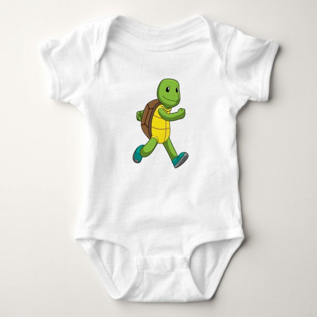 Body Para Bebê Turtle como Runner em Runner (Frente)