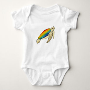 Body Para Bebê Turtle Rainbow