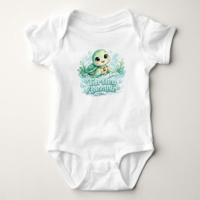 Body Para Bebê Turtley Adorable (Frente)