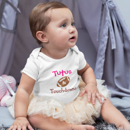 Body Para Bebê Tutus e Touchdowns